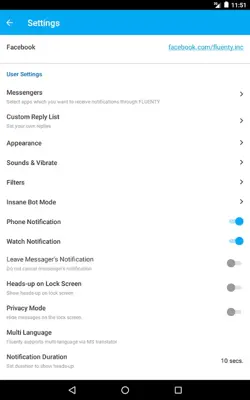 Fluenty android App screenshot 6